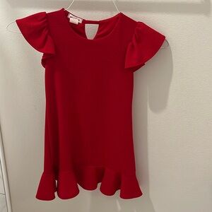 area code 407- Red Dress- Size Kids 8